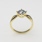 14K Ring with 18 BLACK DIAMONDS, 1 DIAMOND, "Stt Prong"