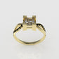 14K Gold Ring with 16 BLACK DIAMONDS, 1 DIAMOND, "Stt SPLIT"