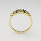 14K Ring with 4 BLACK DIAMONDS, 3 DIAMONDS, "Stt Prong" "FILIGREE"