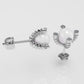 14k Earrings with 2 PEARL 8 DIAMONDS VS1, "STT: 2 prong"