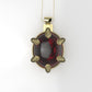 14K Gold Pendant with 1 INDIAN RUBY, "STT: Prong"