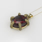 14K Gold Pendant with 1 INDIAN RUBY, "STT: Prong"