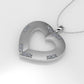 14K Pendant with 12 DIAMONDS VS1, Only Pendant, "STT: Prong" heart style