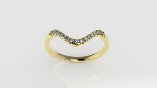 14K Ring with 15 DIAMONDS, "STT: Split"