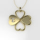 14K Gold Pendant, Style heart with letter