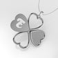14K Gold Pendant, Style heart with letter
