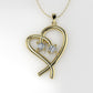 14K Pendant with 2 Diamonds VS1, "STT: Prong"