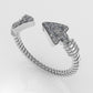 14K Gold Ring with 12 DIAMONDS 1.4mm, "FILIGREE", STT PRONG, Rope Style