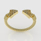 14K Gold Ring with 12 DIAMONDS 1.4mm, "FILIGREE", STT PRONG, Rope Style