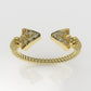 14K Gold Ring with 12 DIAMONDS 1.4mm, "FILIGREE", STT PRONG, Rope Style