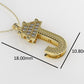 14K Pendant with 11 DIAMONDS VS1, "STT: Prong", Cut Chanel, FILIGREE