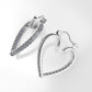 14k Earrings with 44 DIAMONDS VS1, "Cut Split", Heart Style