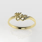 14K 'Mom' Gold Diamond Ring
