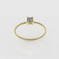 14K 0.17ct. t.w. Skinny Twist Diamond Gold Ring