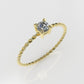 14K 0.17ct. t.w. Skinny Twist Diamond Gold Ring