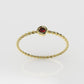 14K Ruby Stone Slim Twist Ring