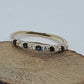 14K Sapphire & Diamonds Gold Band Ring