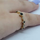 14K Natural Sapphire & Diamond Band Ring