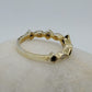 14K Natural Sapphire & Diamond Band Ring