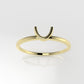 14K Gold Moon Ring