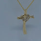 14K Diamond Heart and Cross Combination Pendant