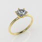 14k Gold Solitaire Ring with 1 Diamond