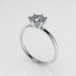 14k Gold Solitaire Ring with 1 Diamond