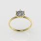 14k Gold Solitaire Ring with 1 Diamond