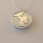 14K Gold Pendant, Mother and Son Silhouette