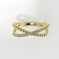 14K Gold Ring with 18 DIAMONDS VS1, Cut Split