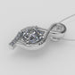 14K Gold Pendant with 5 DIAMONDS VS1, "STT: Prong"
