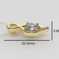 14K Gold Pendant with 5 DIAMONDS VS1, "STT: Prong"