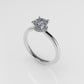 14K Solitaire Ring with 17 DIAMONDS VS1, STT: Prong