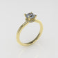 14K Solitaire Ring with 17 DIAMONDS VS1, STT: Prong
