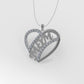 14K Gold Pendant with 31 DIAMONDS VS1, "STT: Prong", MOM, Heart Style