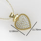 14K Pendant with 43 DIAMONDS VS1, "STT: Prong", Heart Style, rope
