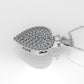 14K Pendant with 43 DIAMONDS VS1, "STT: Prong", Heart Style, rope