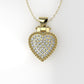 14K Pendant with 43 DIAMONDS VS1, "STT: Prong", Heart Style, rope