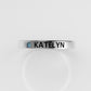 14k Ring with Custom Names "KATELYN" with 1 AQUAMARINE