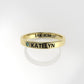 14k Ring with Custom Names "KATELYN" with 1 AQUAMARINE