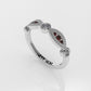 14K Gold Ring with 9 Stones, STT: Bezel, FILIGREE