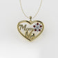 14K Pendant with 11 Stones, "STT: Prong", Heart Style