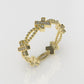 14K Ring with 30 DIAMONDS, Stt: Prong, Filigree, Star Style, Cut Chanel