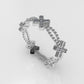14K Ring with 30 DIAMONDS, Stt: Prong, Filigree, Star Style, Cut Chanel