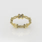 14K Ring with 30 DIAMONDS, Stt: Prong, Filigree, Star Style, Cut Chanel