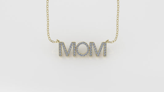 14K Pendant with 57 DIAMONDS VS1, "STT: Prong", for MOM