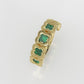 14K Ring with 6 MOTHER STONE, Stt: Prong, Clover Style
