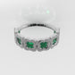 14K Ring with 6 MOTHER STONE, Stt: Prong, Clover Style