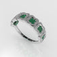 14K Ring with 6 MOTHER STONE, Stt: Prong, Clover Style