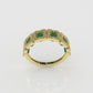 14K Ring with 6 MOTHER STONE, Stt: Prong, Clover Style